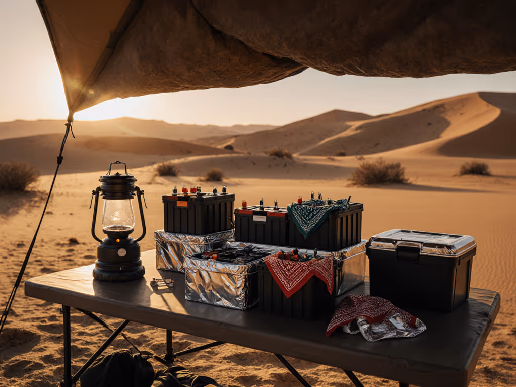 desert_campsite_showing_shaded_battery_storage